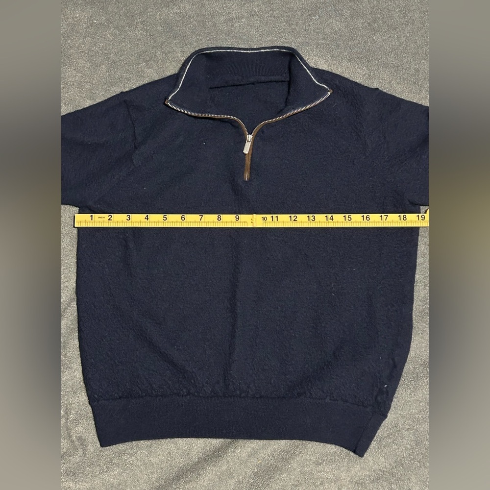 Peter Millar Merino Wool Blend Quarter Zip Pullover Sweater - M - Picture 10 of 11
